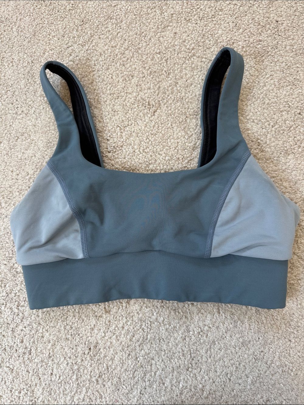 MICHI Colorblock Square Neck Sports Bra Blue SzS